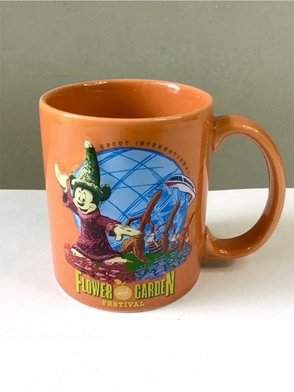Disney Parks EPCOT Mug Mickey Sorcerer Flower & Garden Festival 2015 Ceramic Cup
